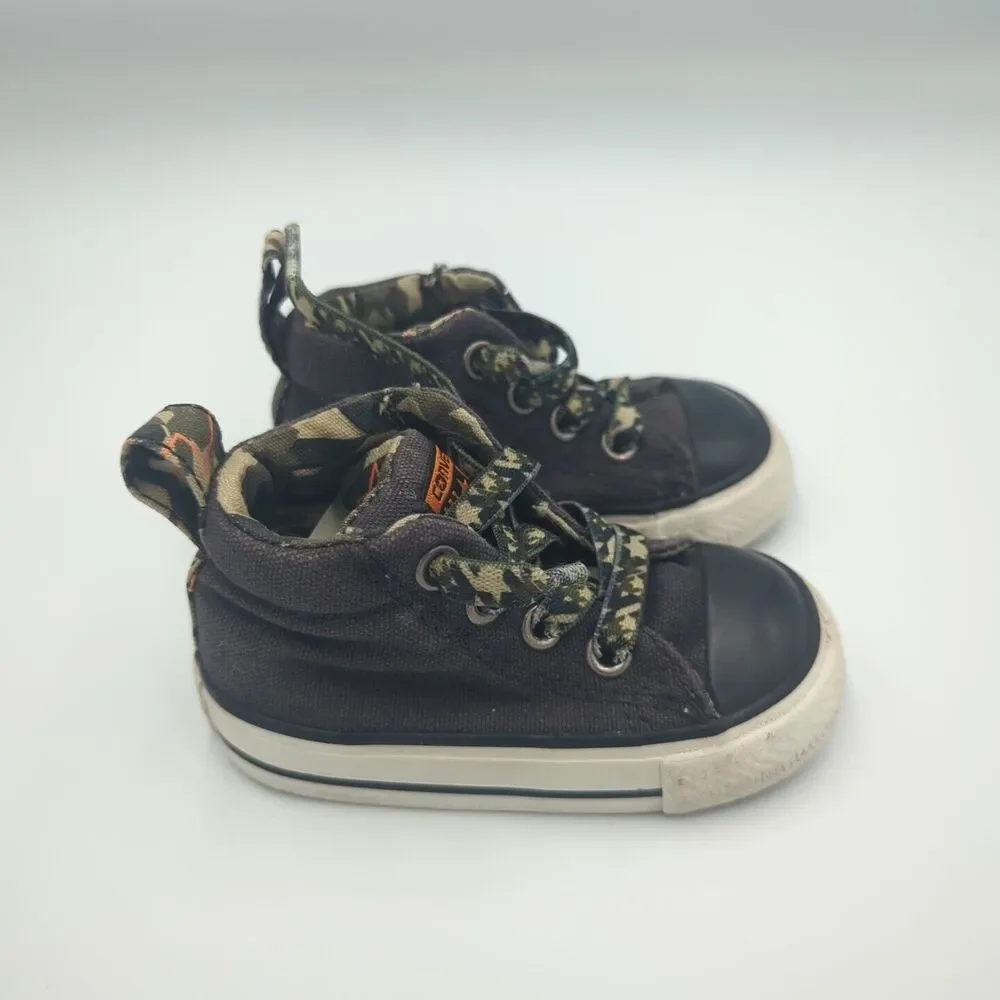 Converse Chuck Taylor All Star High Top Shoes Gray Sneakers Baby Toddler Size 3